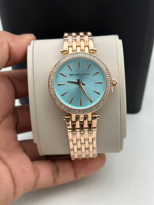 Michael_Kors Darci RoseGold With Sky-blue Dial
